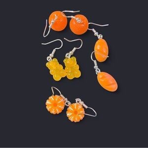 Retro Pop Citrus Earring Set | Bold Y2K Funky Jewelry